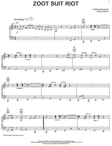 open zoom image for Zoot Suit Riot - Piano/Vocal/Guitar, New, Main