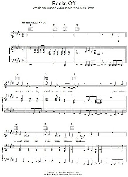 open zoom image for Rocks Off - Piano/Vocal/Guitar, New, Main