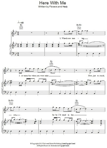 open zoom image for Here With Me - Piano/Vocal/Guitar, New, Main