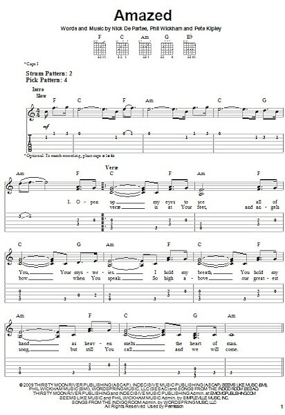 open zoom image for Amazed - Easy Guitar with TAB, New, Main