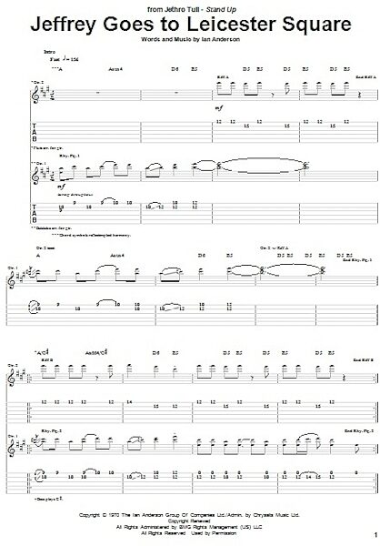 open zoom image for Jeffrey Goes To Leicester Square - Guitar TAB, New, Main