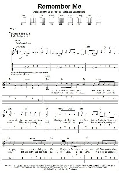 open zoom image for Remember Me - Easy Guitar with TAB, New, Main