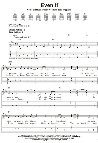 open zoom image for Even If - Easy Guitar with TAB, New, Main