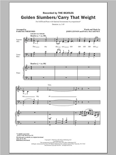 open zoom image for Golden Slumbers - Choral, New, Main