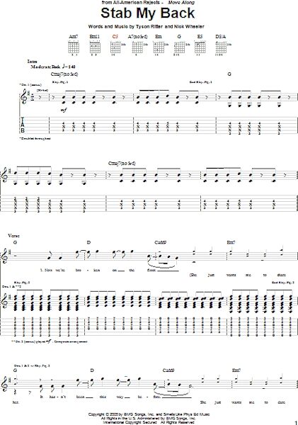 open zoom image for Stab My Back - Guitar TAB, New, Main