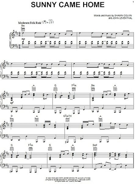 open zoom image for Sunny Came Home - Piano/Vocal/Guitar, New, Main