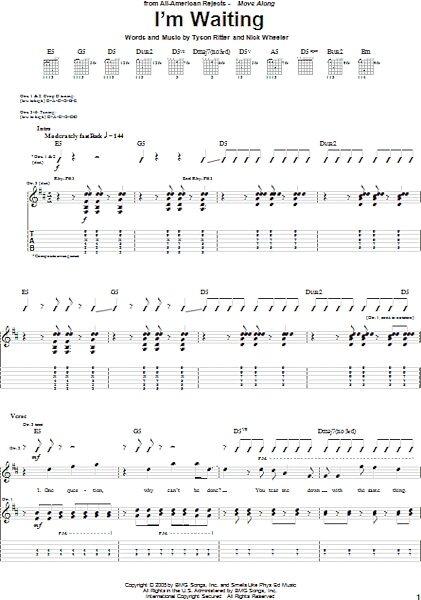 open zoom image for I'm Waiting - Guitar TAB, New, Main