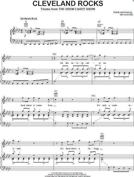 open zoom image for Cleveland Rocks - Piano/Vocal/Guitar, New, Main