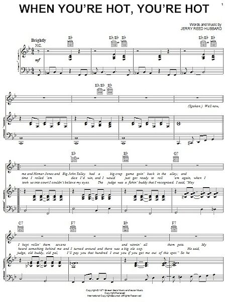 open zoom image for When You're Hot, You're Hot - Piano/Vocal/Guitar, New, Main