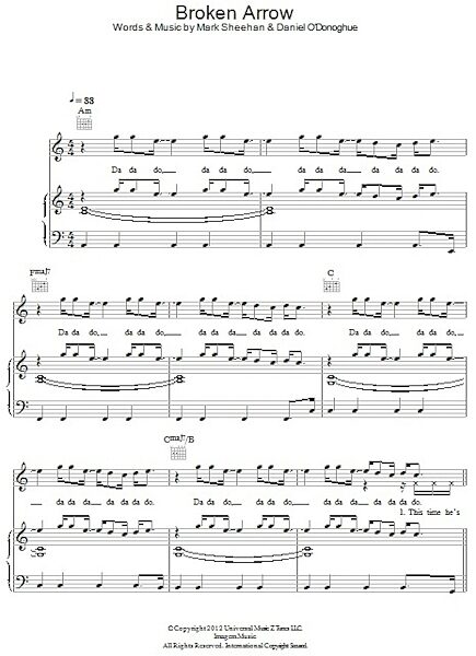 open zoom image for Broken Arrow - Piano/Vocal/Guitar, New, Main