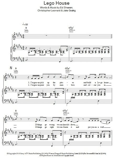 open zoom image for Lego House - Piano/Vocal/Guitar, New, Main