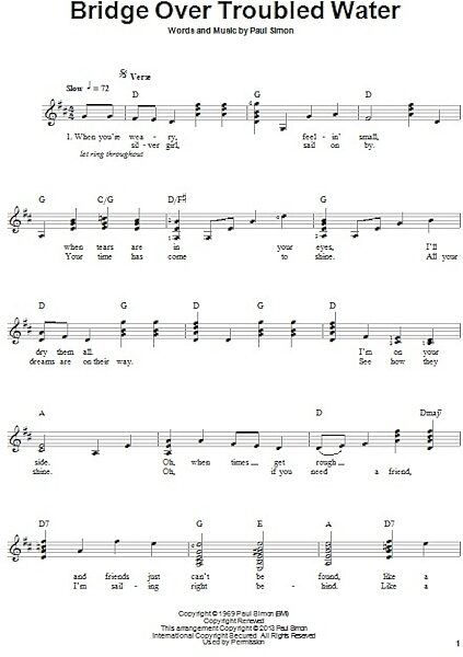 open zoom image for Bridge Over Troubled Water - Easy Guitar, New, Main