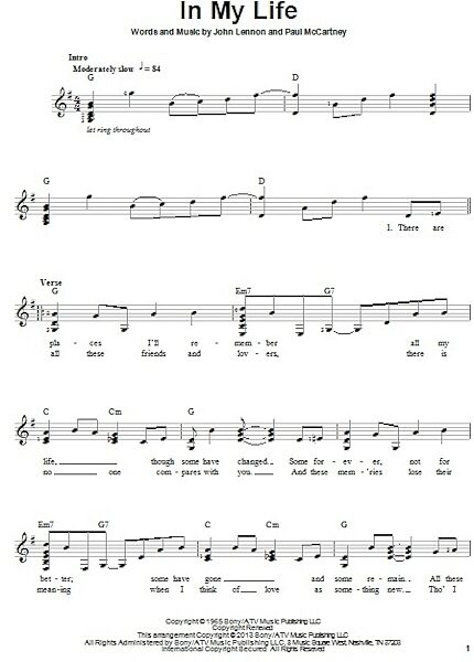 open zoom image for In My Life - Easy Guitar, New, Main