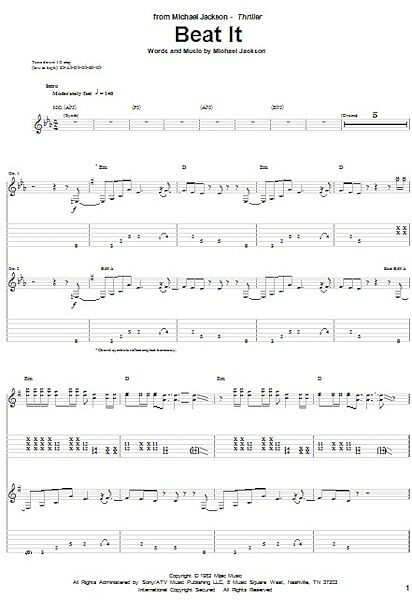 open zoom image for Beat It - Guitar TAB, New, Main