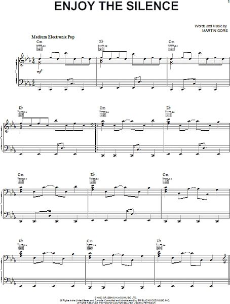 open zoom image for Enjoy The Silence - Piano/Vocal/Guitar, New, Main