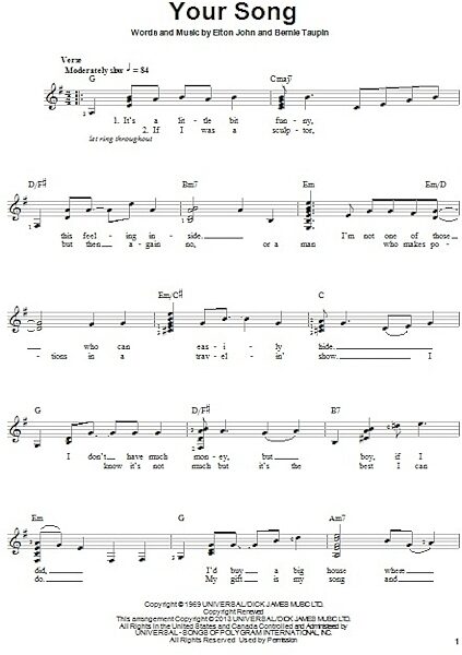 open zoom image for Your Song - Easy Guitar, New, Main