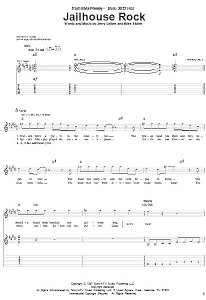 open zoom image for Jailhouse Rock - Guitar TAB, New, Main