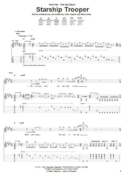 open zoom image for Starship Trooper - Guitar TAB, New, Main