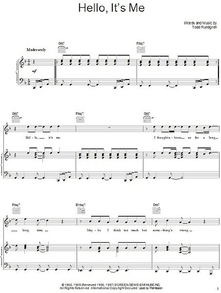 open zoom image for Hello, It's Me - Piano/Vocal/Guitar, New, Main