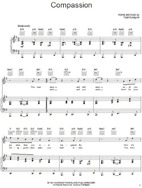 open zoom image for Compassion - Piano/Vocal/Guitar, New, Main