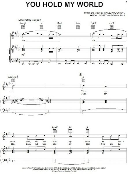 open zoom image for You Hold My World - Piano/Vocal/Guitar, New, Main