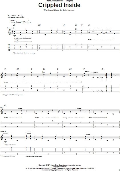 open zoom image for Crippled Inside - Guitar TAB, New, Main