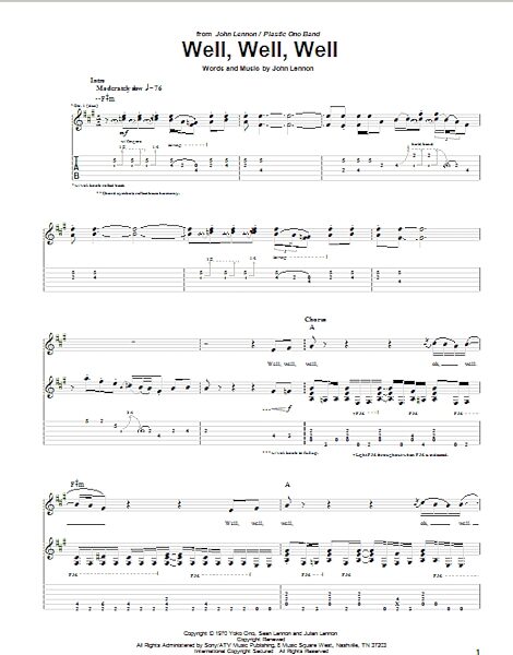 open zoom image for Well, Well, Well - Guitar TAB, New, Main