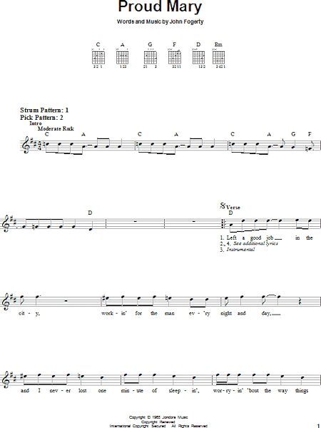 open zoom image for Proud Mary - Easy Guitar, New, Main