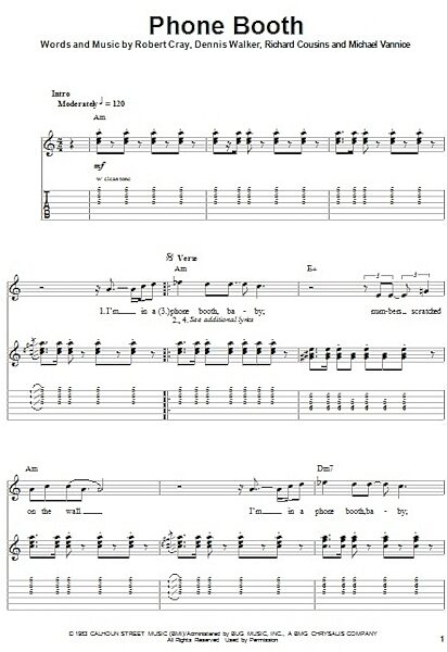 open zoom image for Phone Booth - Guitar Tab Play-Along, New, Main