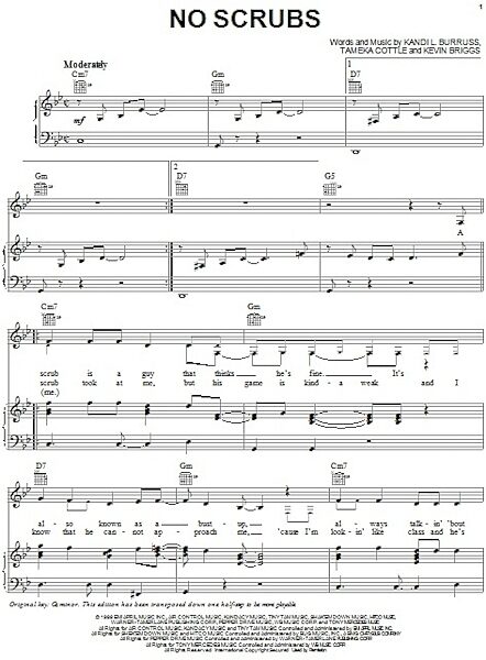 open zoom image for No Scrubs - Piano/Vocal/Guitar, New, Main