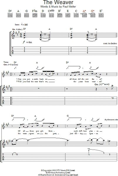 open zoom image for The Weaver - Guitar TAB, New, Main