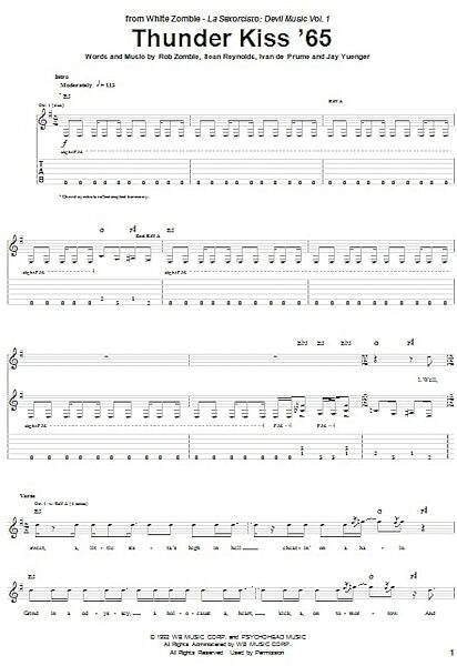open zoom image for Thunder Kiss '65 - Guitar TAB, New, Main