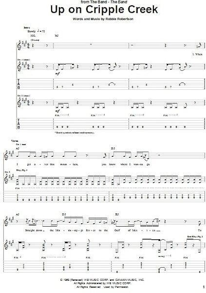open zoom image for Up On Cripple Creek - Guitar TAB, New, Main