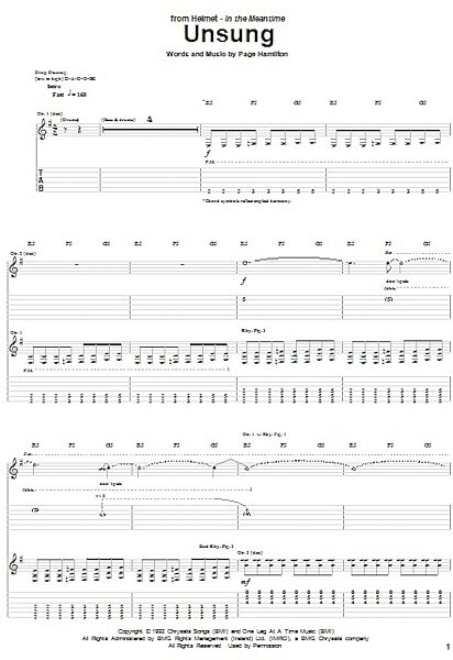 open zoom image for Unsung - Guitar TAB, New, Main