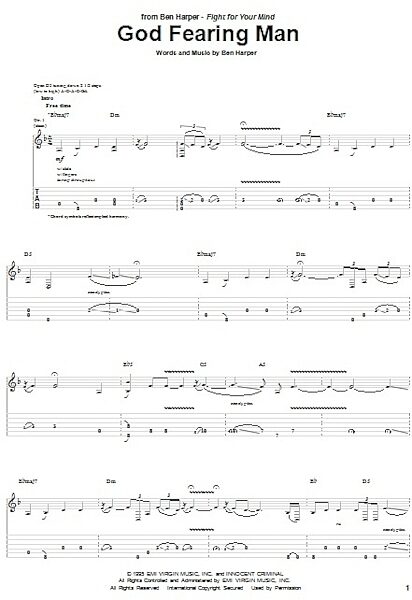open zoom image for God Fearing Man - Guitar TAB, New, Main