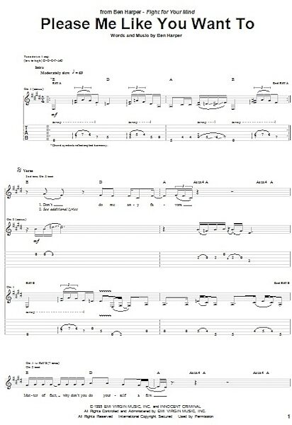 open zoom image for Please Me Like You Want To - Guitar TAB, New, Main