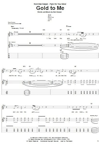 open zoom image for Gold To Me - Guitar TAB, New, Main