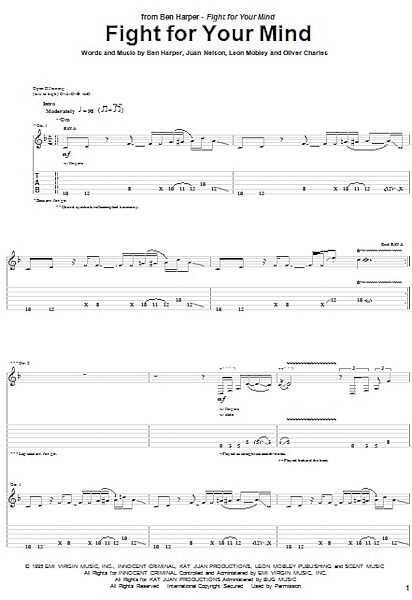 open zoom image for Fight For Your Mind - Guitar TAB, New, Main