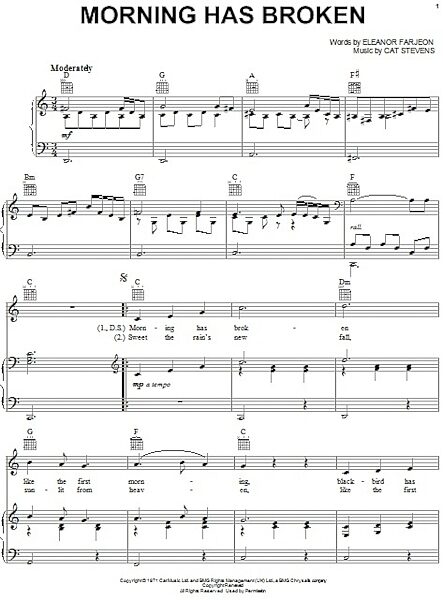 open zoom image for Morning Has Broken - Piano/Vocal/Guitar, New, Main