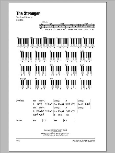 open zoom image for The Stranger - Piano Chords/Lyrics, New, Main