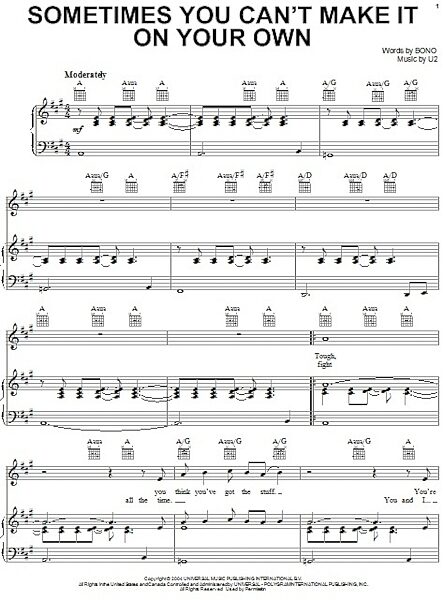 open zoom image for Sometimes You Can't Make It On Your Own - Piano/Vocal/Guitar, New, Main