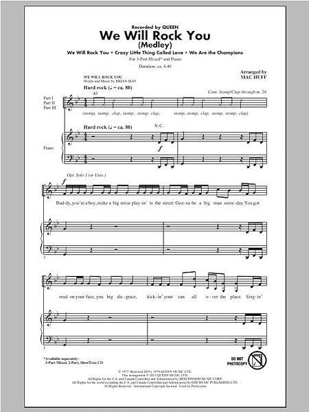 open zoom image for We Will Rock You (Medley) - Choral, New, Main