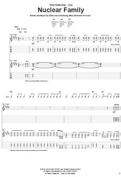 open zoom image for Nuclear Family - Guitar TAB, New, Main