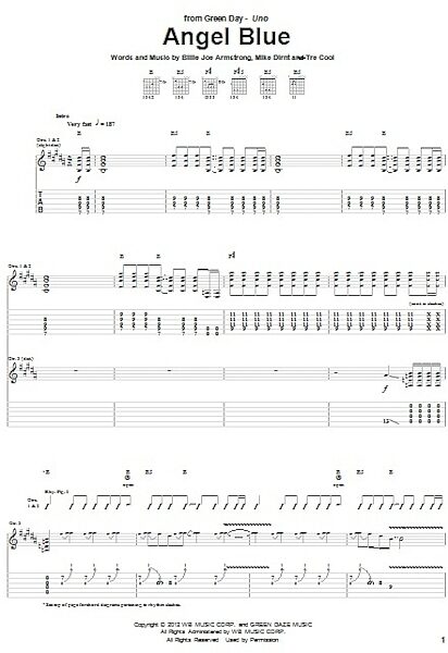 open zoom image for Angel Blue - Guitar TAB, New, Main