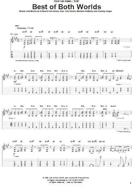 open zoom image for Best Of Both Worlds - Guitar TAB, New, Main
