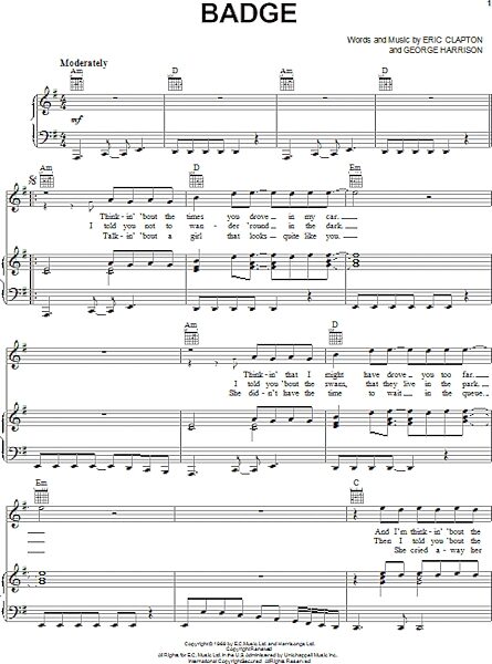 open zoom image for Badge - Piano/Vocal/Guitar, New, Main