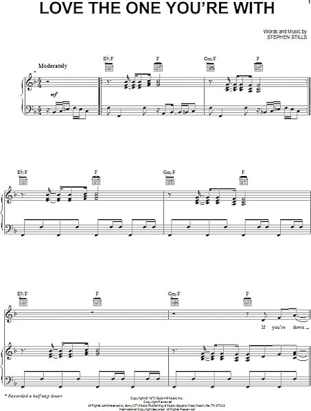 open zoom image for Love The One You're With - Piano/Vocal/Guitar, New, Main