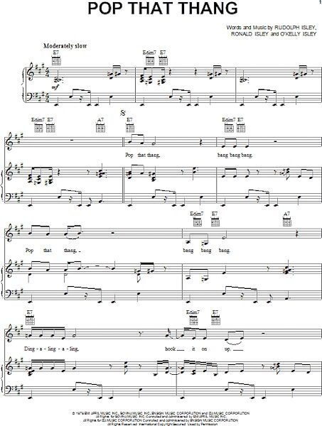 open zoom image for Pop That Thang - Piano/Vocal/Guitar, New, Main