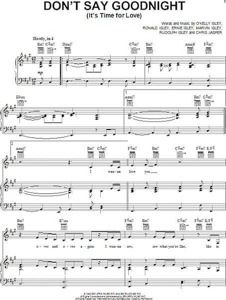 open zoom image for Don't Say Good Night (It's Time For Love) Parts 1 & 2 - Piano/Vocal/Guitar, New, Main