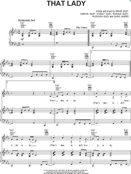 open zoom image for That Lady, Pt. 1/That Lady, Pt. 2 - Piano/Vocal/Guitar, New, Main
